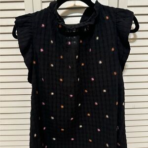 Size small, THML brand, black cotton summer shirt